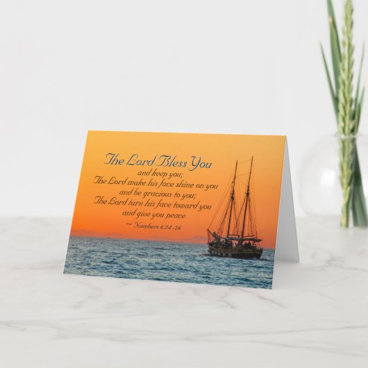 Numbers 6 24-26 The Lord bless you and keep you Kaart (Voorkant)