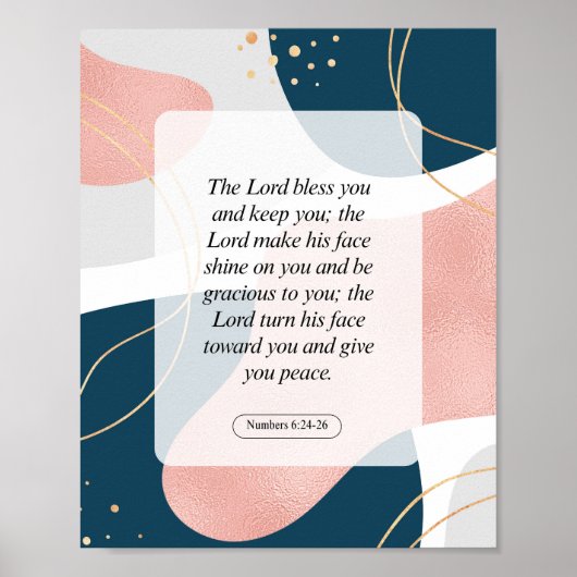 Numbers 6:24-26 The Lord bless you and keep you Poster (Voorkant)