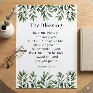 Numbers 6:24-26 The Lord Bless You and Keep You Poster