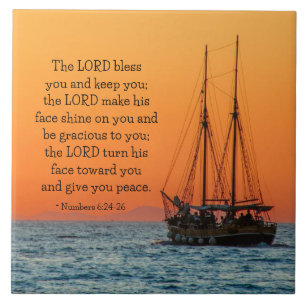 Numbers 6 24-26 The Lord bless you and keep you Tegeltje