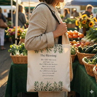 Numbers 6:24-26 The Lord Bless You and Keep You Tote Bag