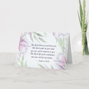 Numbers 6:24-26 The Lord Bless You, Bible Verse Kaart