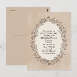 Numbers 6:24–26 The Lord Bless You Neutral Vintage Briefkaart