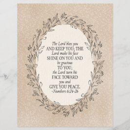 Numbers 6:24–26 The Lord Bless You Neutral Vintage Flyer