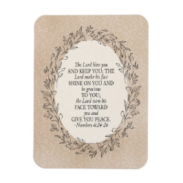 Numbers 6:24–26 The Lord Bless You Neutral Vintage Magneet