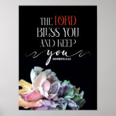 Numbers 6:24 Lord bless you Poster (Voorkant)