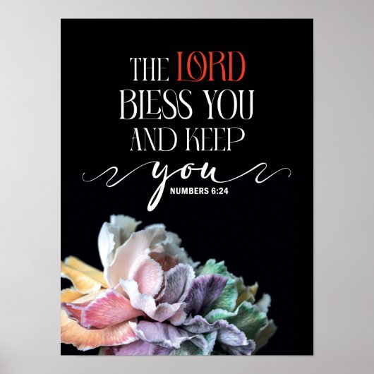 Numbers 6:24 Lord bless you Poster (Voorkant)