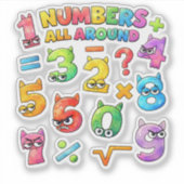 Numbers All Around Maths Sticker for Kids UK (Voorkant)