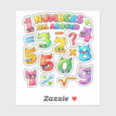Numbers All Around Maths Sticker for Kids UK (Vel)