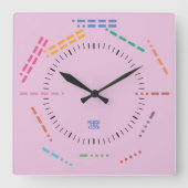 NUMBERS CODE MORSE CLOCK BY MASANSER PIXELAT VIERKANTE KLOK (Voorkant)