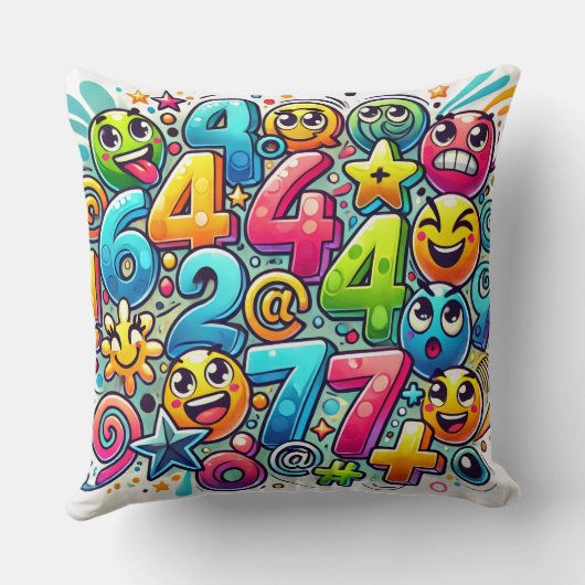 Numbers & Mathematics Training – Fun Learning Math Kussen (Achterkant)