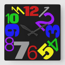 ~Numbers~ WALL CLOCK, MULTICOLORED, CUSTOMIZE!