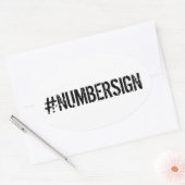 #NUMBERSIGN die # terugwinnen Ovale Sticker (Envelop)