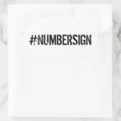 #NUMBERSIGN die # terugwinnen Ovale Sticker (Tas)
