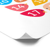 Numbervogels. Nursery Decor. Poster (Hoek)