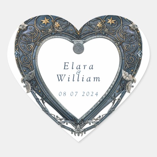 Numenorean koninklijk huwelijk hart sticker (Voorkant)