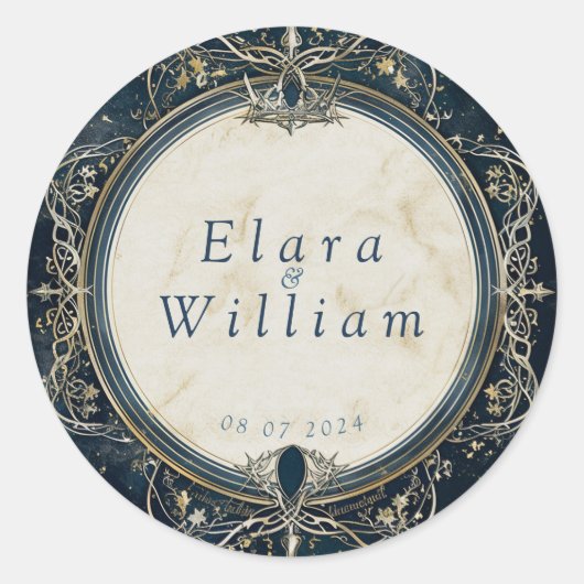 Numenorean koninklijk huwelijk ronde sticker (Voorkant)