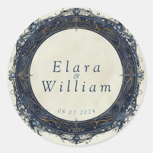 Numenorean koninklijk huwelijk ronde sticker (Voorkant)