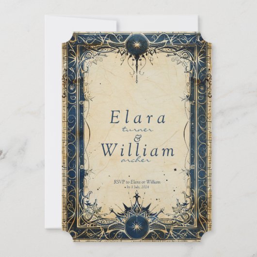 Numenorean koninklijke bruiloft uitnodiging (Achterkant)