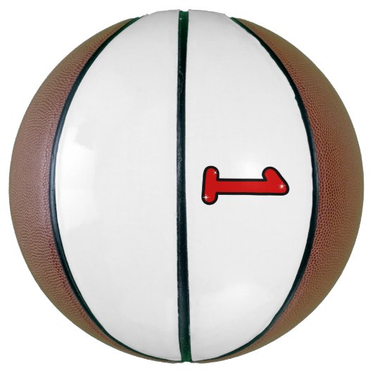 Numeral 1, one, 1 year, number 1, number one basketbal (Verticaal)