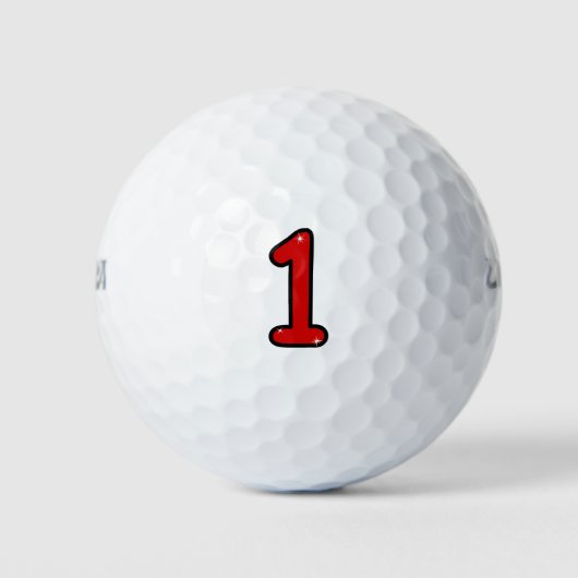 Numeral 1, one, 1 year, number 1, number one golfballen (Voorkant)