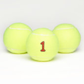 Numeral 1, one, 1 year, number 1, number one tennisballen (Multi)