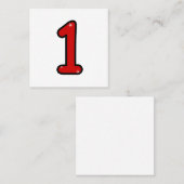 Numeral 1, one, 1 year, number 1, number one vierkante visitekaartje (Voorkant / Achterkant)