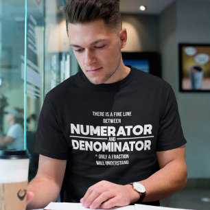 Numerator en noemer door de wetenschap t-shirt