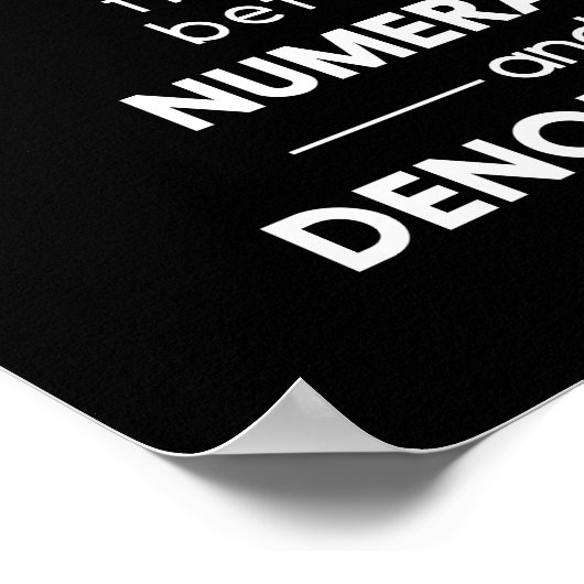 Numerator en noemer poster (Hoek)