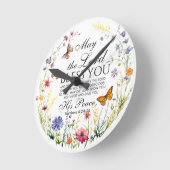 Numeri 6:24-26 De Heer zegene u de wilde bloem Ronde Klok (Hoek)