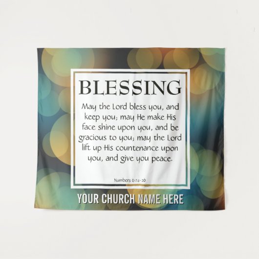 Numeri 6:24-26 DE HEER ZEGENE U Kerk Wandkleed (Voorkant (horizontaal))