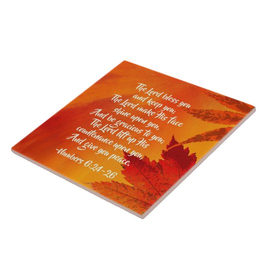 Numeri 6:24-26 De Heer zegene u Tegeltje (Zijkant)