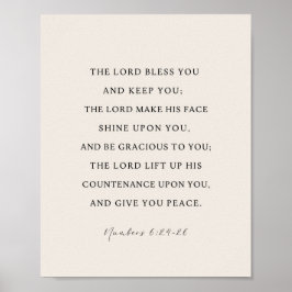 Numeri 6:24-26 De Heere zegene u Poster