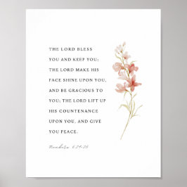 Numeri 6:24-26 De Heere zegene u Poster