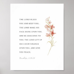 Numeri 6:24-26 De Heere zegene u Poster