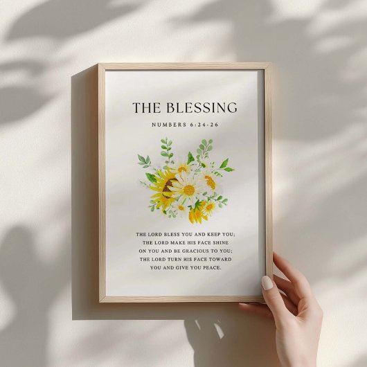 Numeri 6:24-26 De Here zegene u en behoede u Poster