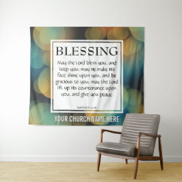 Numeri 6:24-26 DE HERE ZEGENE U Kerk Wandkleed