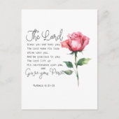 Numeri 6:24-26 De Here zegene u Roos Briefkaart (Voorkant)