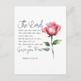 Numeri 6:24-26 De Here zegene u Roos Briefkaart