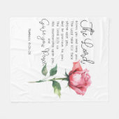 Numeri 6:24-26 De Here zegene u Roos Fleece Deken (Voorkant (Horizontaal))