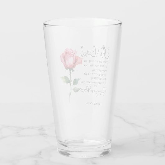 Numeri 6:24-26 De Here zegene u Roos Glas (Achterkant)