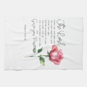 Numeri 6:24-26 De Here zegene u Roos Theedoek (Horizontaal)