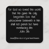 Numeri 6:24-26 Kaart Vierkante Visitekaartje (Achterkant)