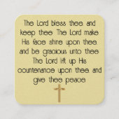 Numeri 6:24-26 Kaart Vierkante Visitekaartje (Voorkant)