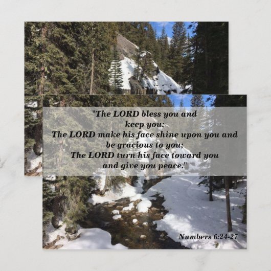Numeri 6:24-27 Bijbeltekst om te onthouden Briefkaart (Voorkant / Achterkant)