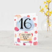 Numeri 6:24 Zoete 16e verjaardag Kaart (Gele Bloem)