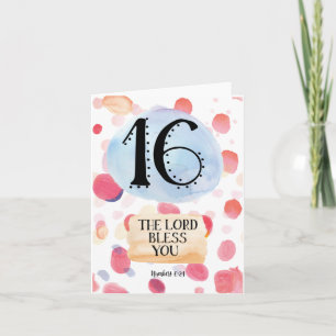 Numeri 6:24 Zoete 16e verjaardag Kaart