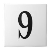 NUMERIC TILE - STYLISH NINE (getal 9) ~.png Tegeltje (Voorkant)