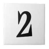 NUMERIC TILE - STYLISH TWEE (nummer 2) ~.png Tegeltje (Voorkant)