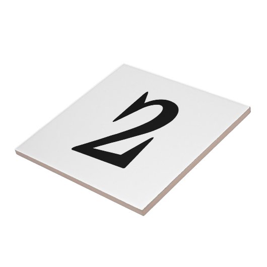 NUMERIC TILE - STYLISH TWEE (nummer 2) ~.png Tegeltje (Zijkant)
